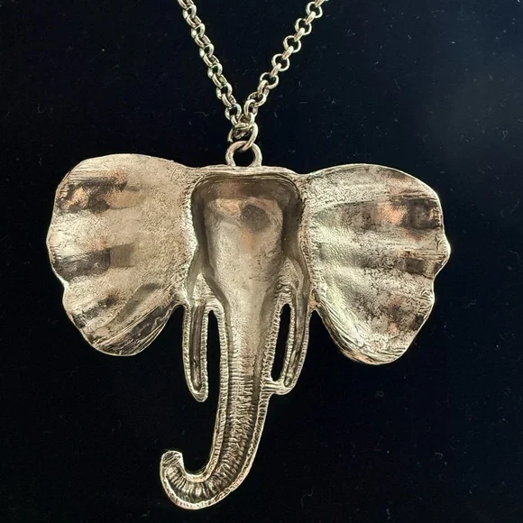 Silver Elephant Pendant Necklace - Picture 7 of 11
